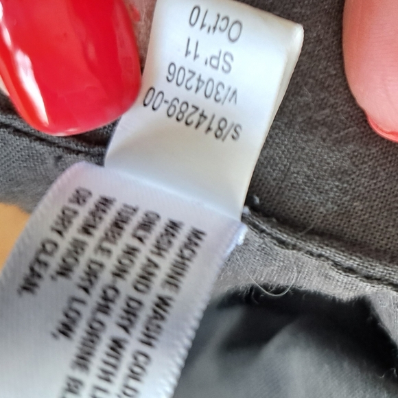 Gap The Utility Jacket Gray LINED Wide Collar Cargo Jacket Belted Petite SP - Picture 14 of 14